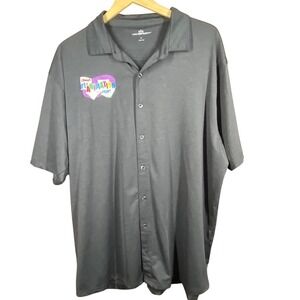Disney Art of Animation Resort Cast Member Mens XL Gray  Button Up Shirt
